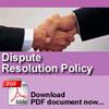 V J Ryan Cash Management Trust - Dispute Resolution Policy